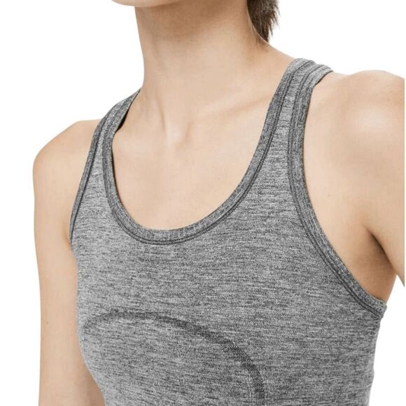 LULULEMON ATHLETICA Swiftly Tech Racerback Tank 'Black/White (Ombre)' Size 12 - Picture 2 of 10